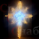 Световое панно - "Рождественская звезда" тепло-белая уличная