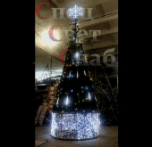 Световая Уличная Ёлка 4 м Зеленая с макушкой