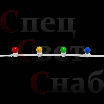 Уличная световая гирлянда Бэлт Лайт 10 м шаг 15 см Каучук белый